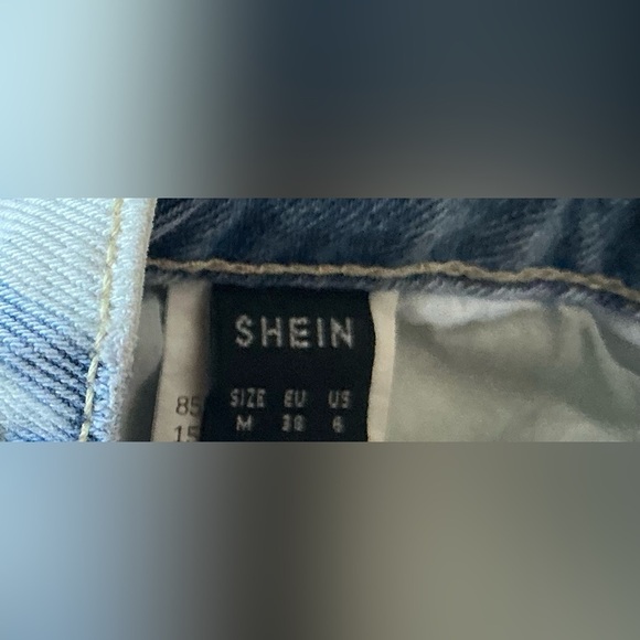 SHEIN Two-Tone Blue and White Women's Jeans - Picture 9 of 10